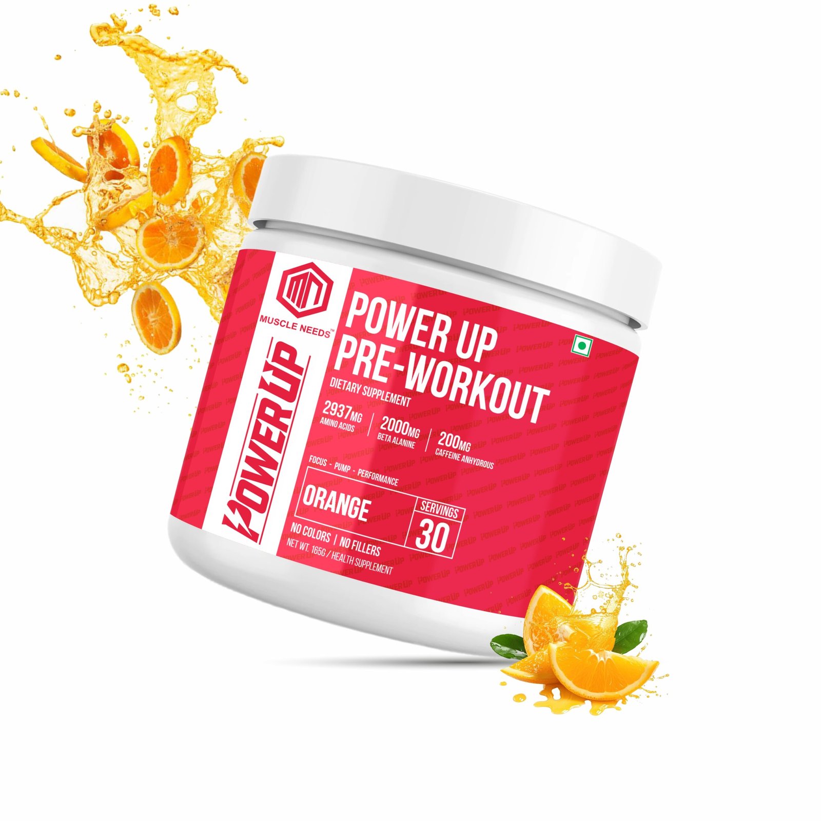 PowerUp Pre Workout – 165GM – Orange